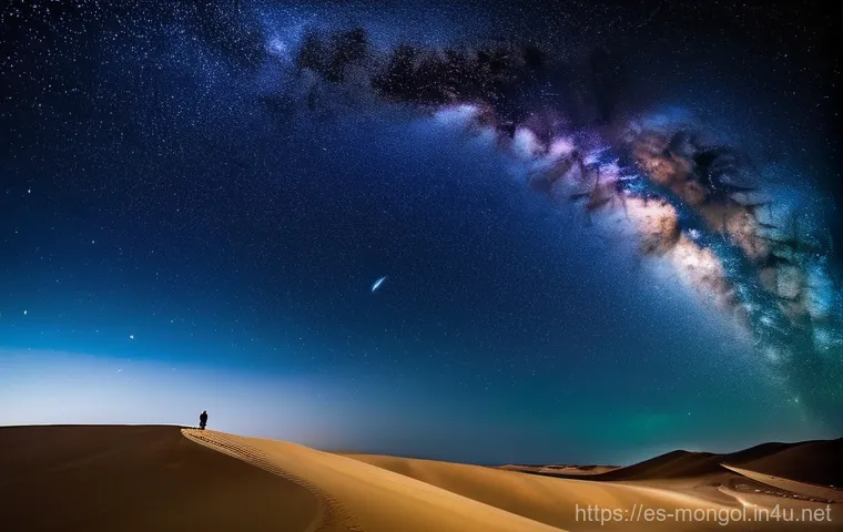 몽골 여행 가이드 - **Vast Mongolian Steppe with Nomadic Life:** A wide-angle, panoramic shot of the sprawling, lush gre...