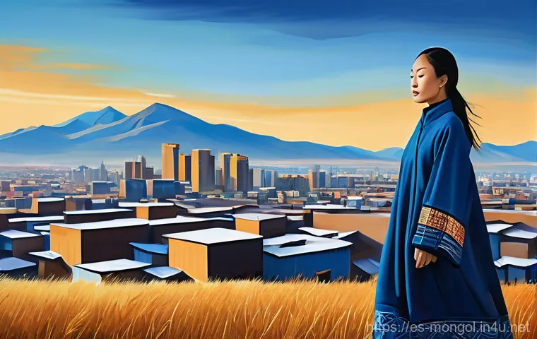 몽골 전통 예술과 현대 예술의 결합 - **"Nomadic Echoes in the Urban Canvas"**
    A vibrant digital painting showcasing a dynamic fusion ...