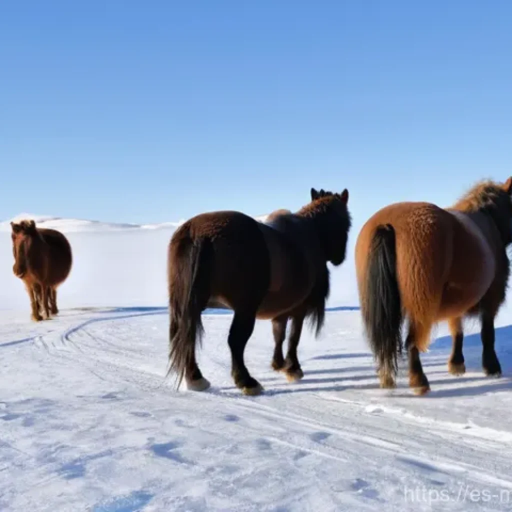 몽골 대초원의 사계절 - **Prompt:** A breathtaking wide-angle shot of the Mongolian steppe in the depths of winter. The land...
