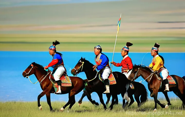 몽골 대초원의 사계절 - **Prompt:** A breathtaking wide-angle shot of the Mongolian steppe in the depths of winter. The land...