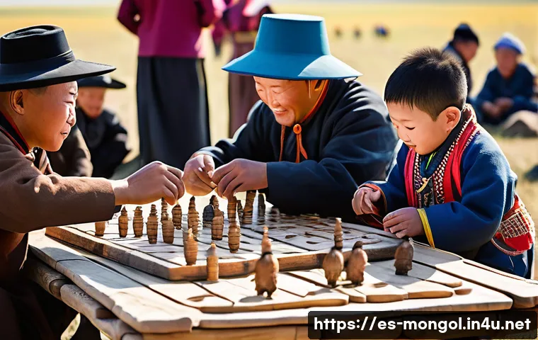 몽골 전통 보드 게임 관련 이미지 1